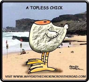 topless chick with feathers